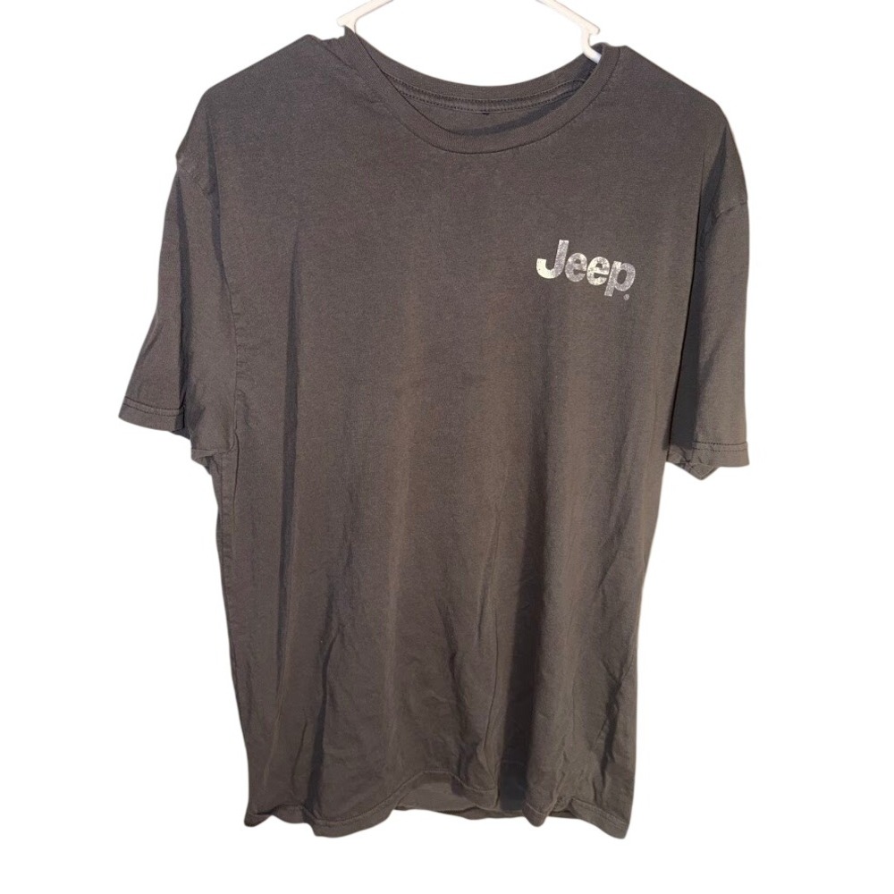 Jedco Jeep Mens Graphic T-Shirt XL Charcoal Gray Cotton Short Sleeve Crew Neck